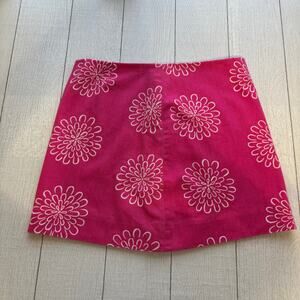 Molly B Pink White Floral Skirt Size 10 Flare